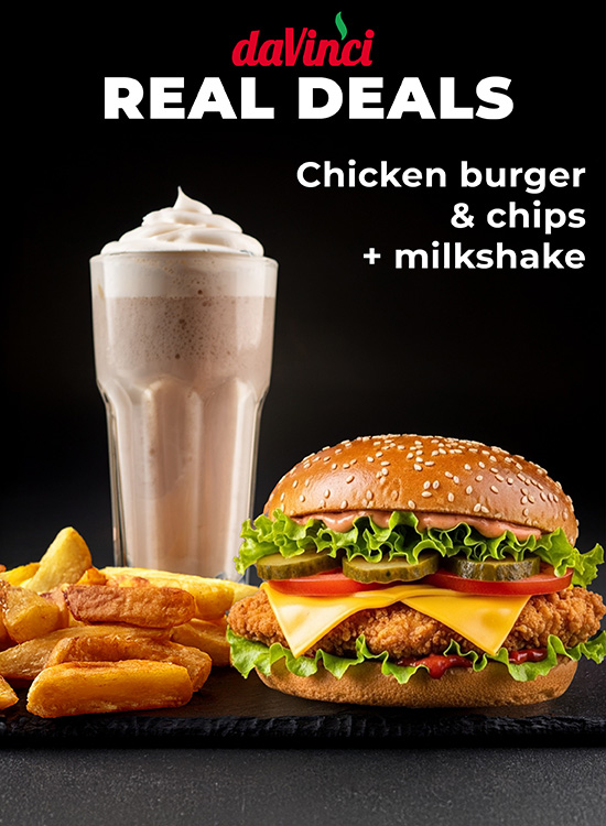 Chicken burger & chips