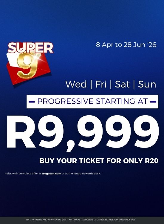 R9,999 MINIMUM JACKPOT