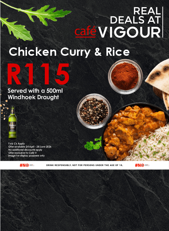 Chicken Curry & Windhoek Draught