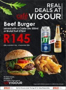Beef Cheese Burger & Beverage