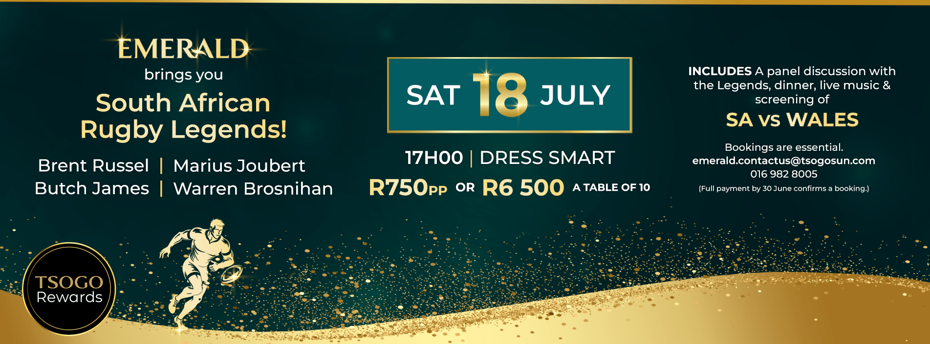 One Night with South African Rugby Legends
